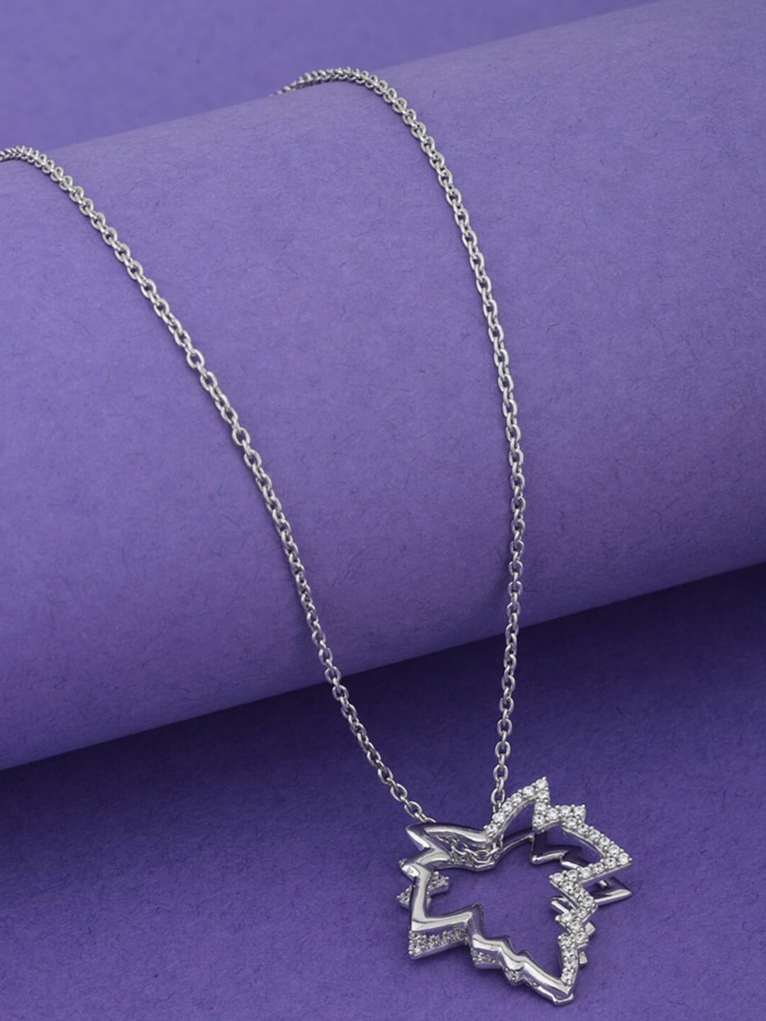 

VANBELLE 925 Sterling Silver Rhodium-Plated Necklace