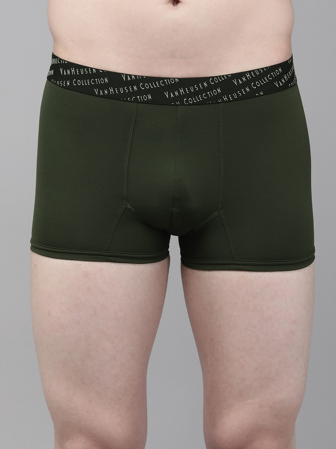 

Van Heusen Men Solid 4-Way Stretch No Ride Up Tactel Trunks 8905482035774, Green