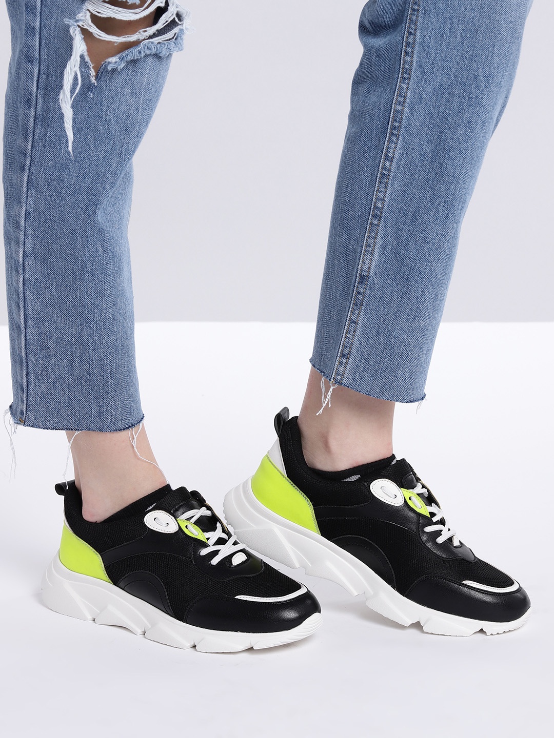 

Kook N Keech Women Black Solid Sneakers