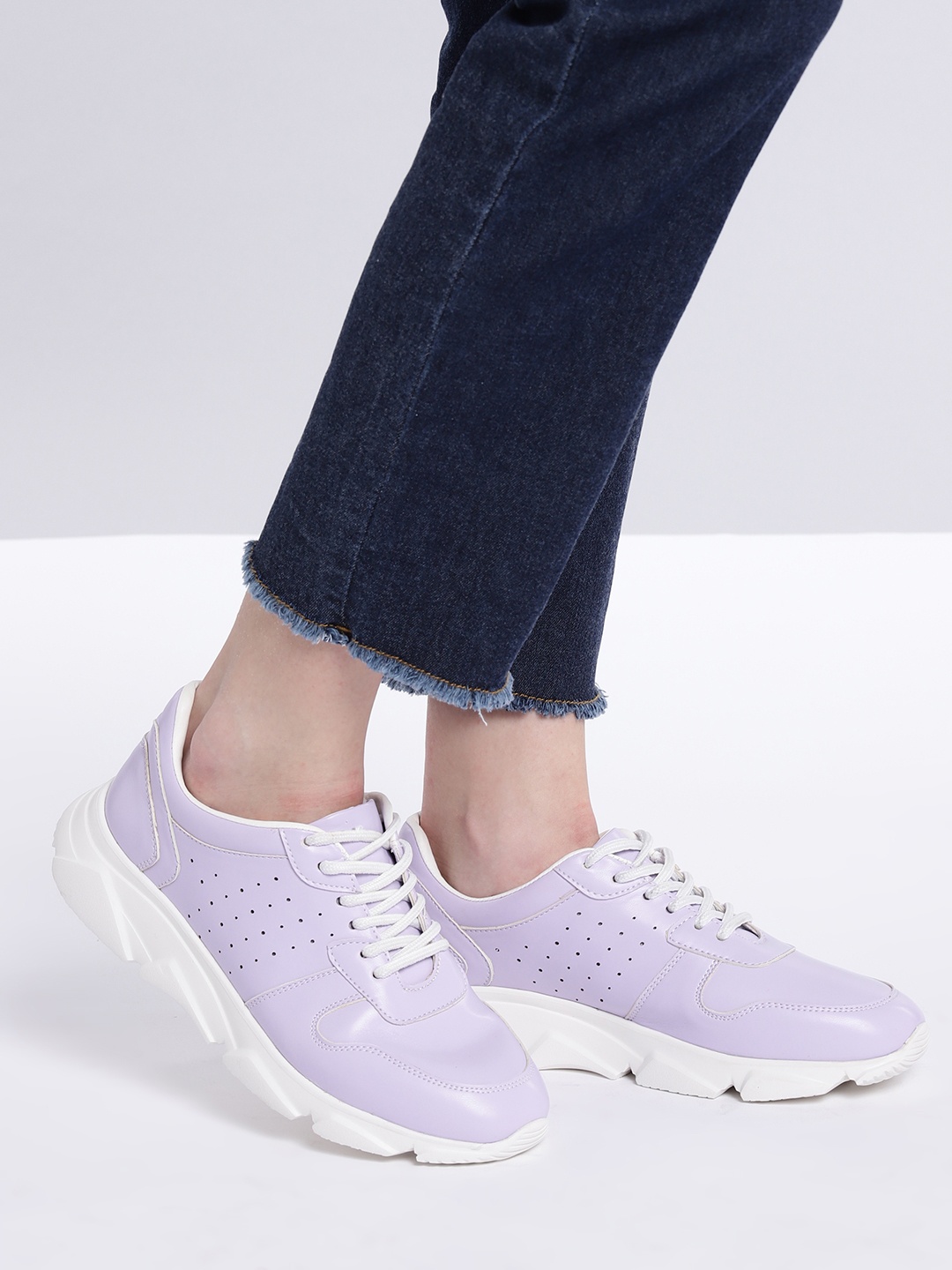 

Kook N Keech Women Lavender Perforated Sneakers