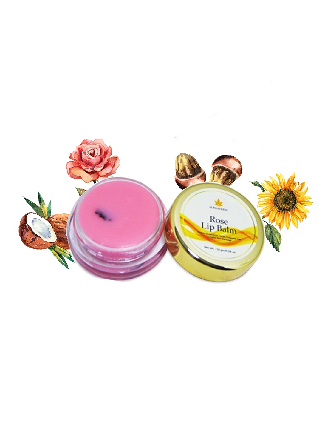 

ALPHAVEDIC Rose Lip Balm, Pink