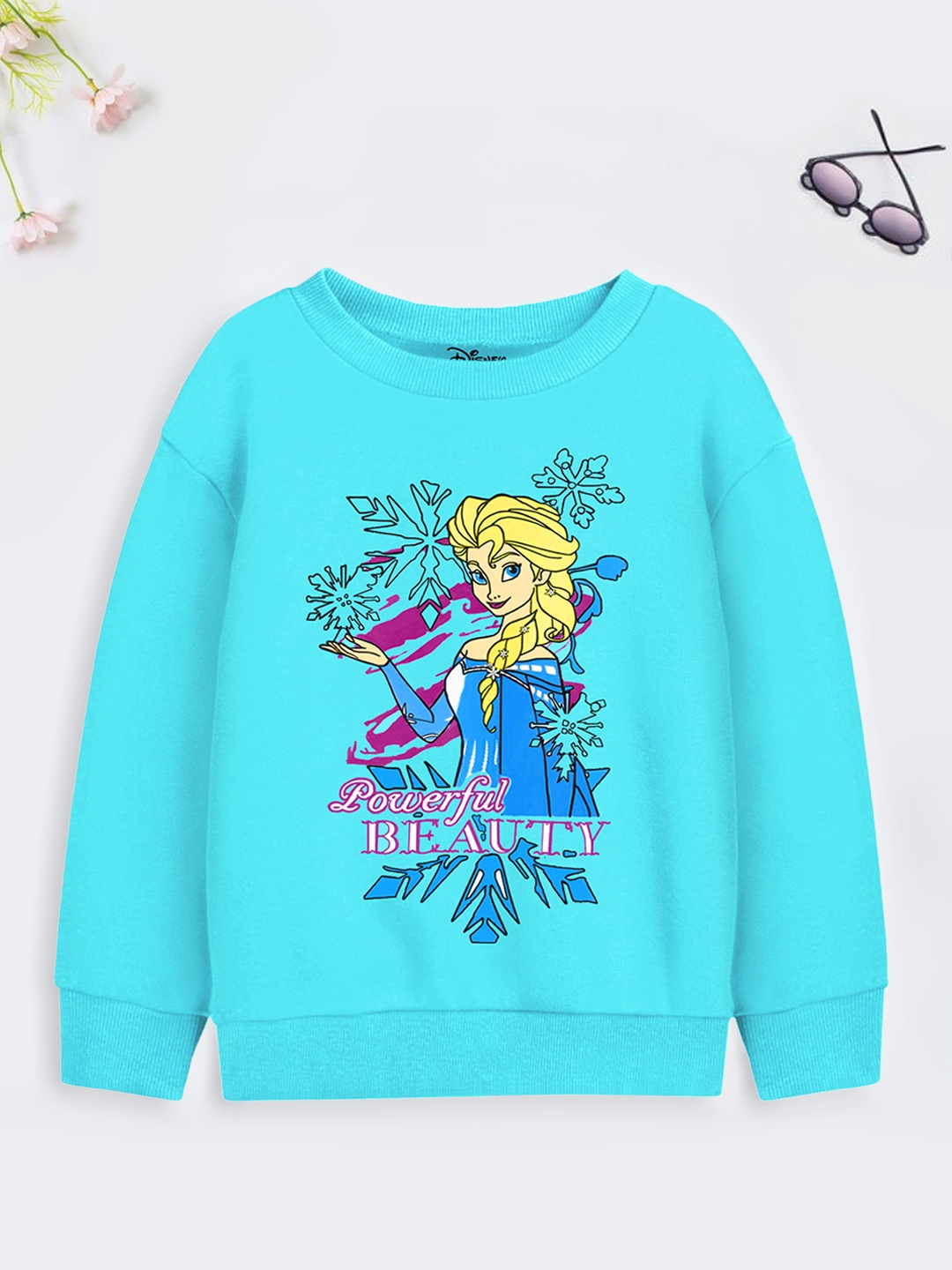 

YK Disney Girls Blue Printed Sweatshirt