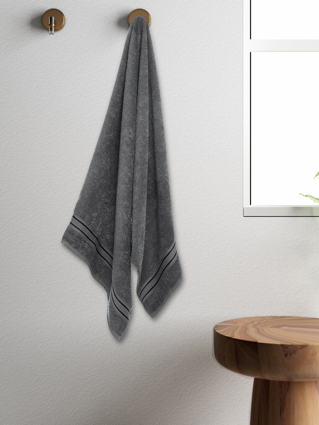 

CORE Designed by SPACES Grey Solid 400 GSM Pure Cotton Bath Towel