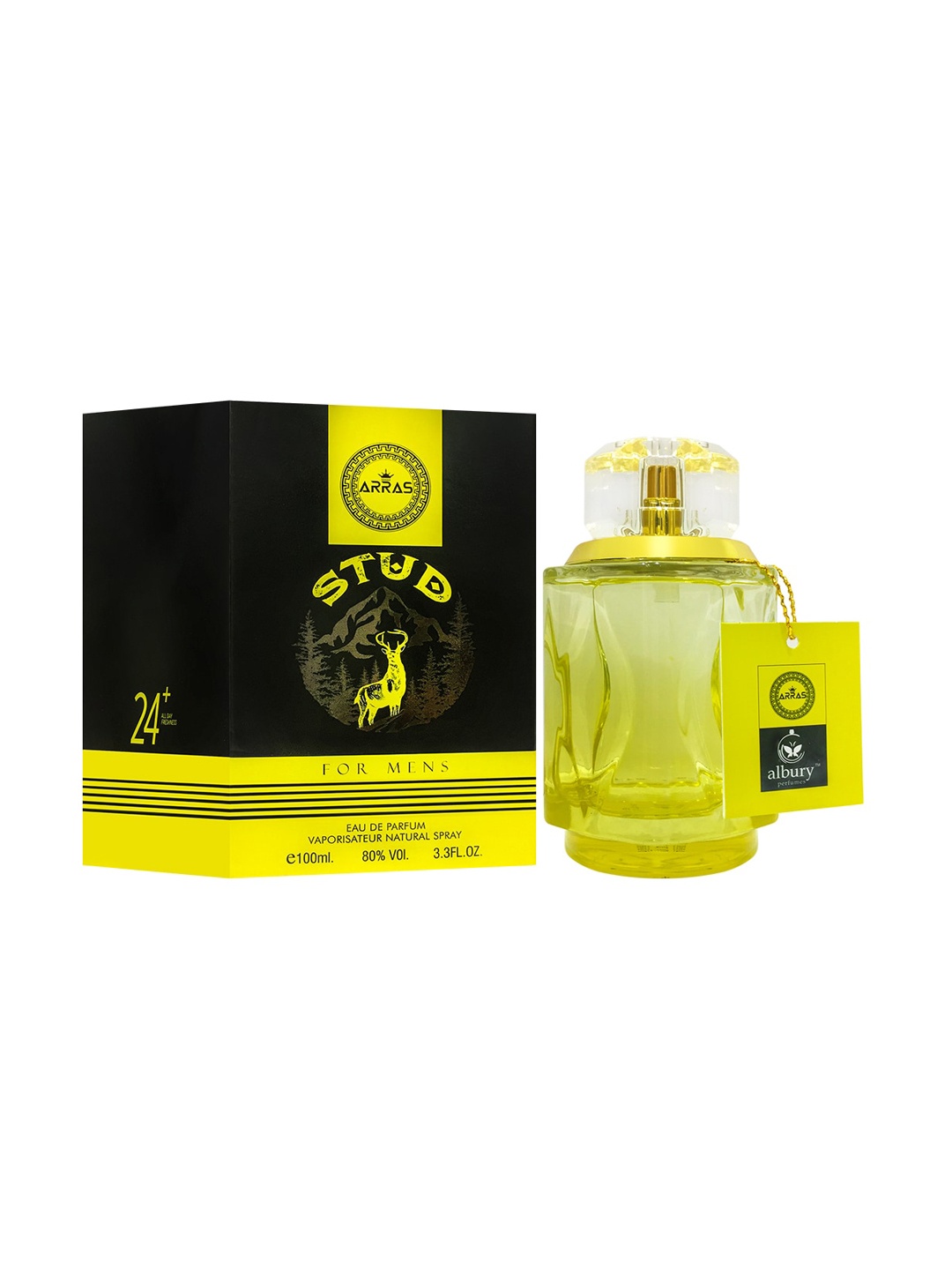 

Arras Men Stud Eau De Parfum 100ml, Yellow