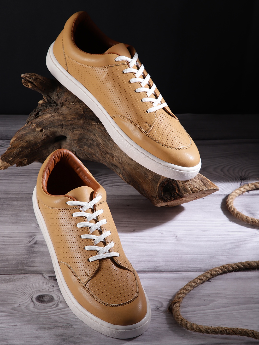 

Roadster Women Beige Perforated Sneakers