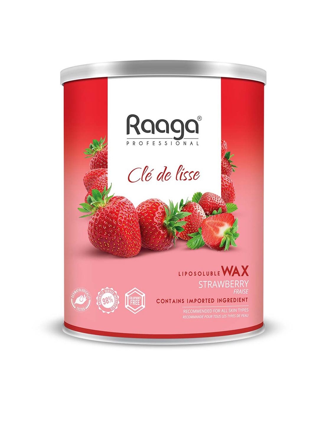 

Raaga PROFESSIONAL Liposoluble Wax- Strawberry 800 ml, Pink