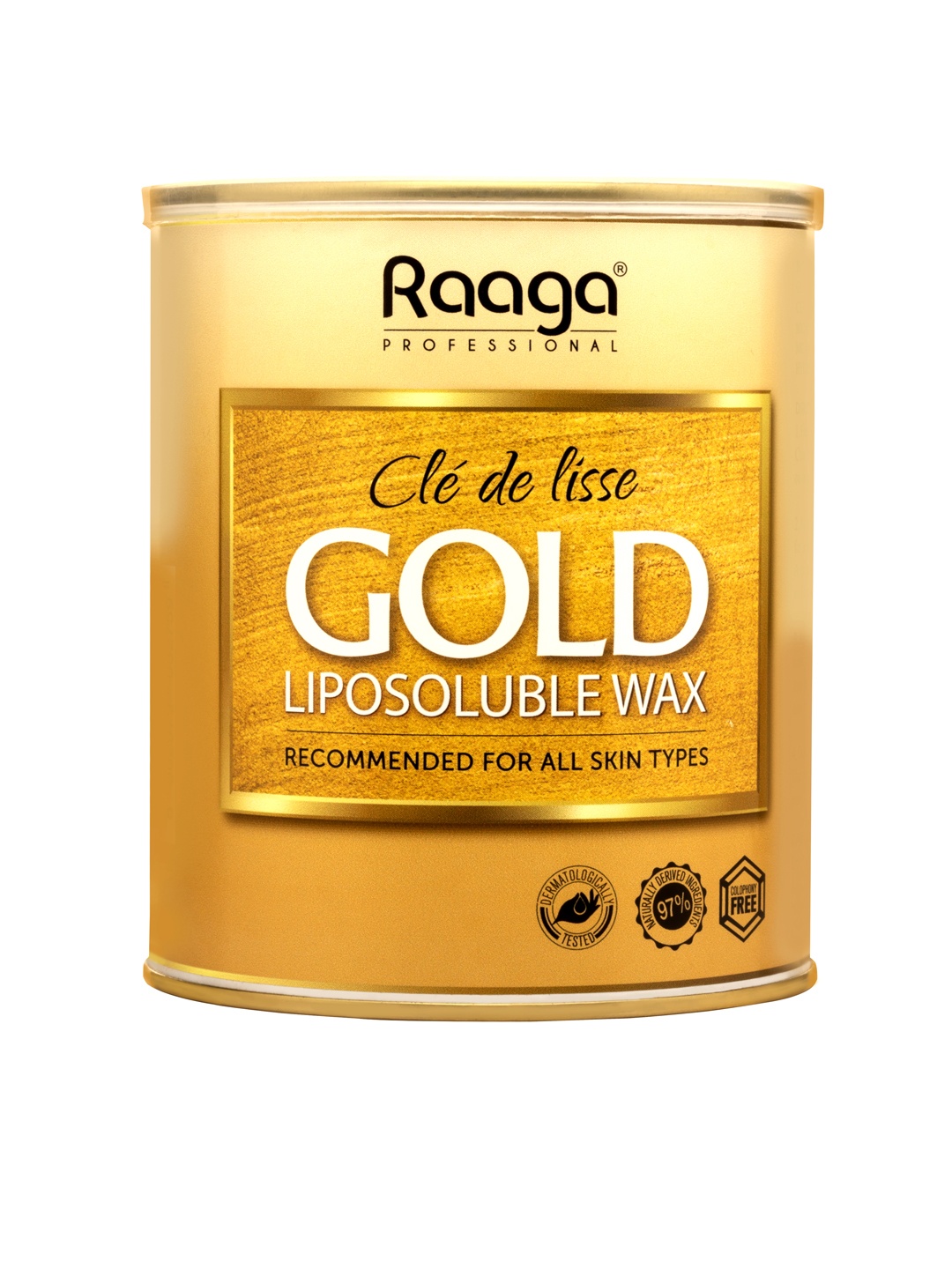 

Raaga PROFESSIONAL Liposoluble Metallic Wax- Gold- 800 ml