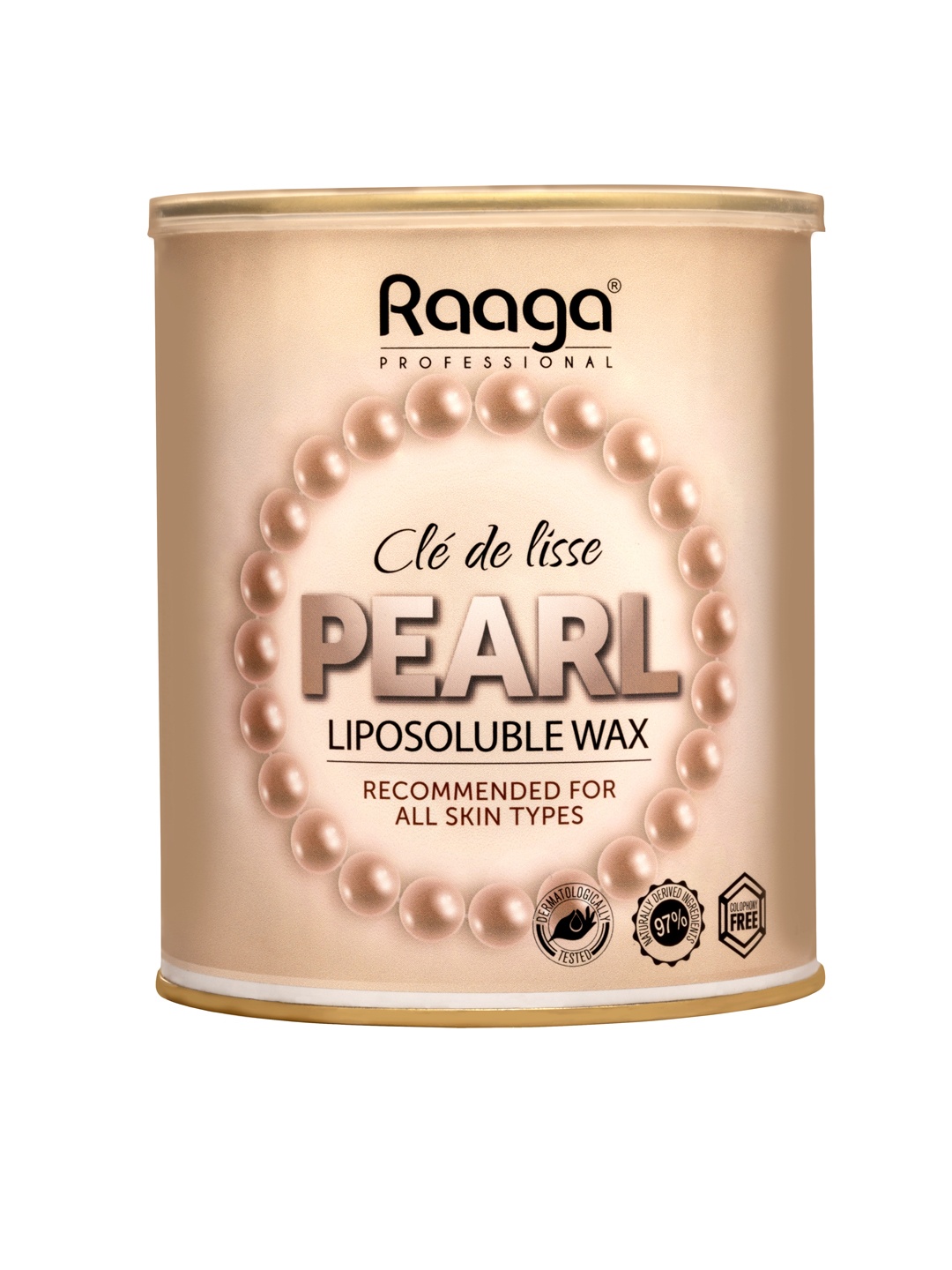 

Raaga PROFESSIONAL Liposoluble Metallic Wax- Pearl- 800 ml, Peach