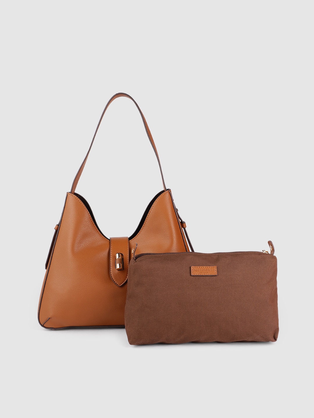 

Accessorize London Women Faux Leather Talia Large Twistlock, Tan