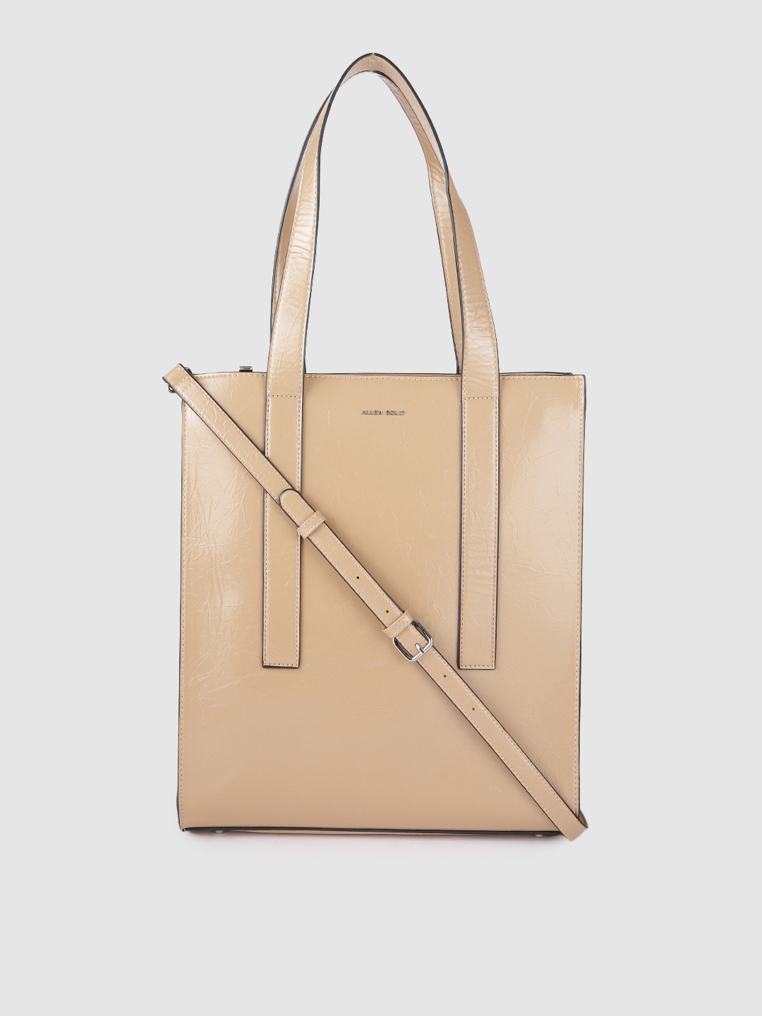 

Allen Solly Beige PU Structured Shoulder Bag
