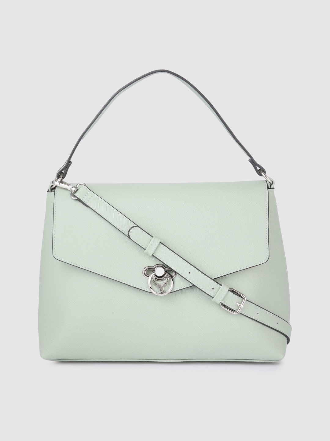

Allen Solly Green PU Structured Satchel