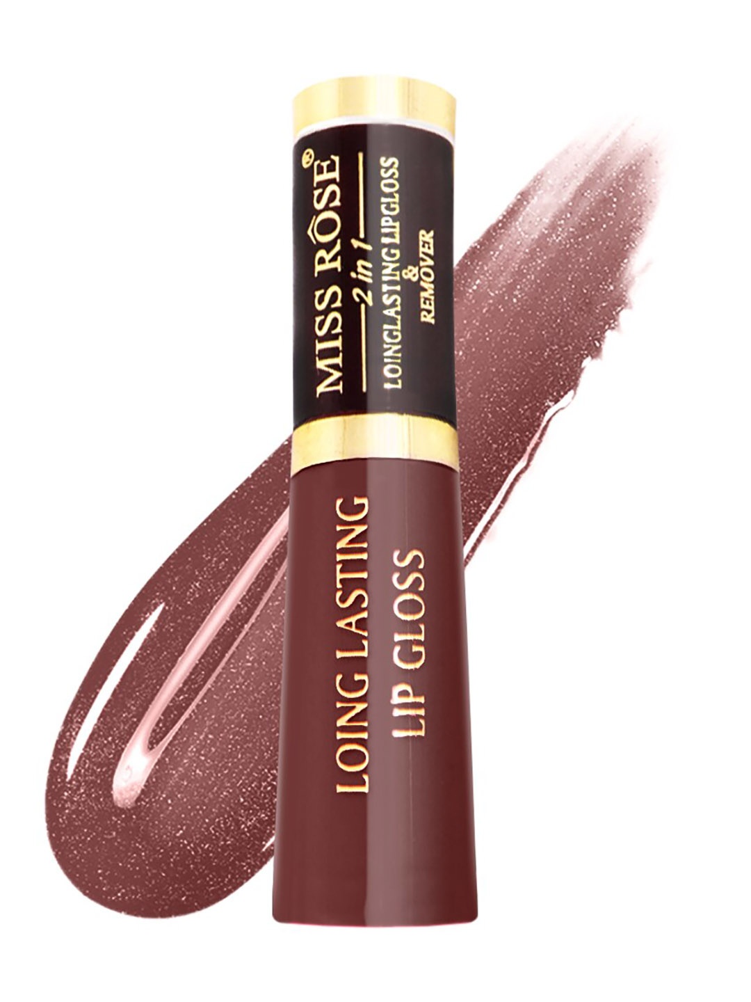 

MISS ROSE 2 In 1 Long Lasting Lipgloss & Lip Makeup Remover 7701-229M 04, Brown