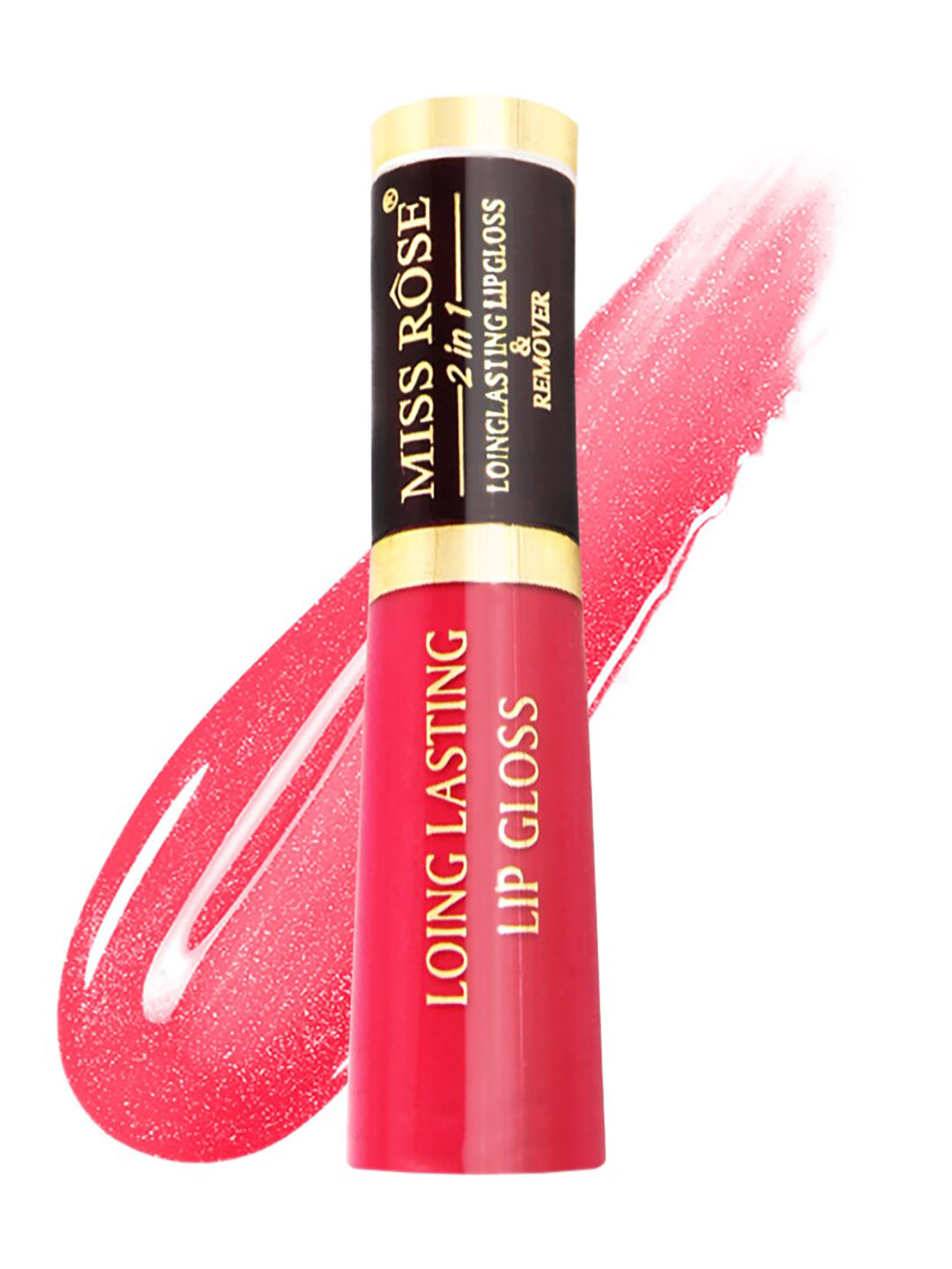 

MISS ROSE 2 In 1 Long Lasting Lip Gloss & Lip Makeup Remover - Pink