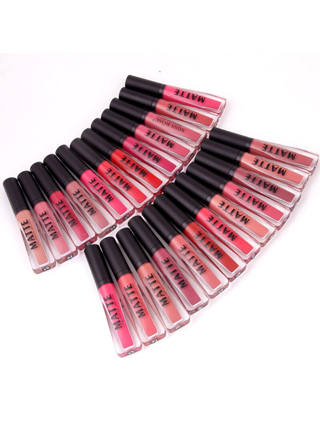 

MISS ROSE Long Lasting Waterproof Matte LipGloss 7701-024 17, Pink