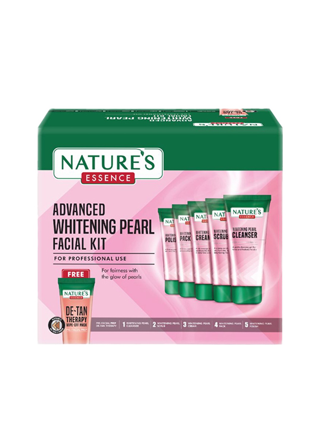 

Natures Essence Advanced Whitening Pearl Facial Kit, Pink