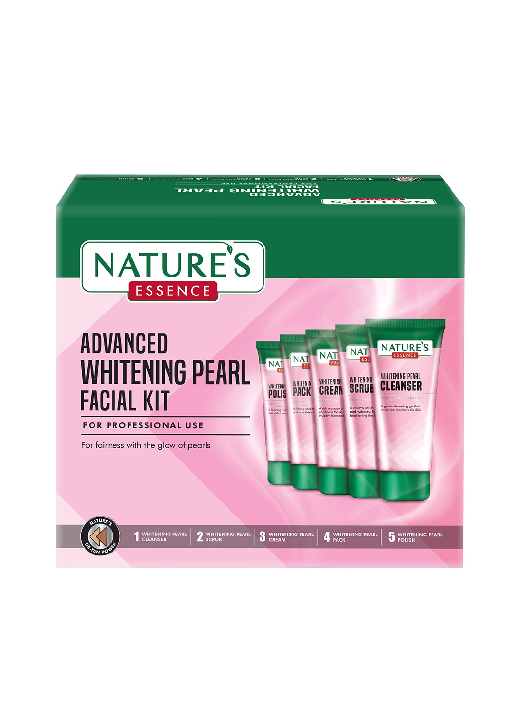 

Natures Essence Advanced Whitening Pearl Facial Kit - 500 g + 100 ml, Pink