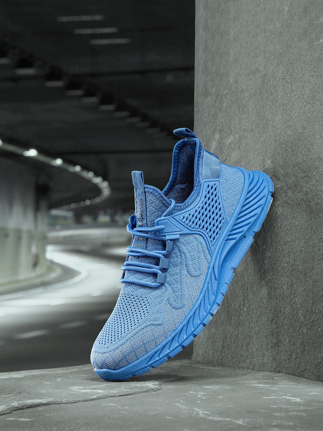 

Roadster Men Blue Woven Design Running Shoes