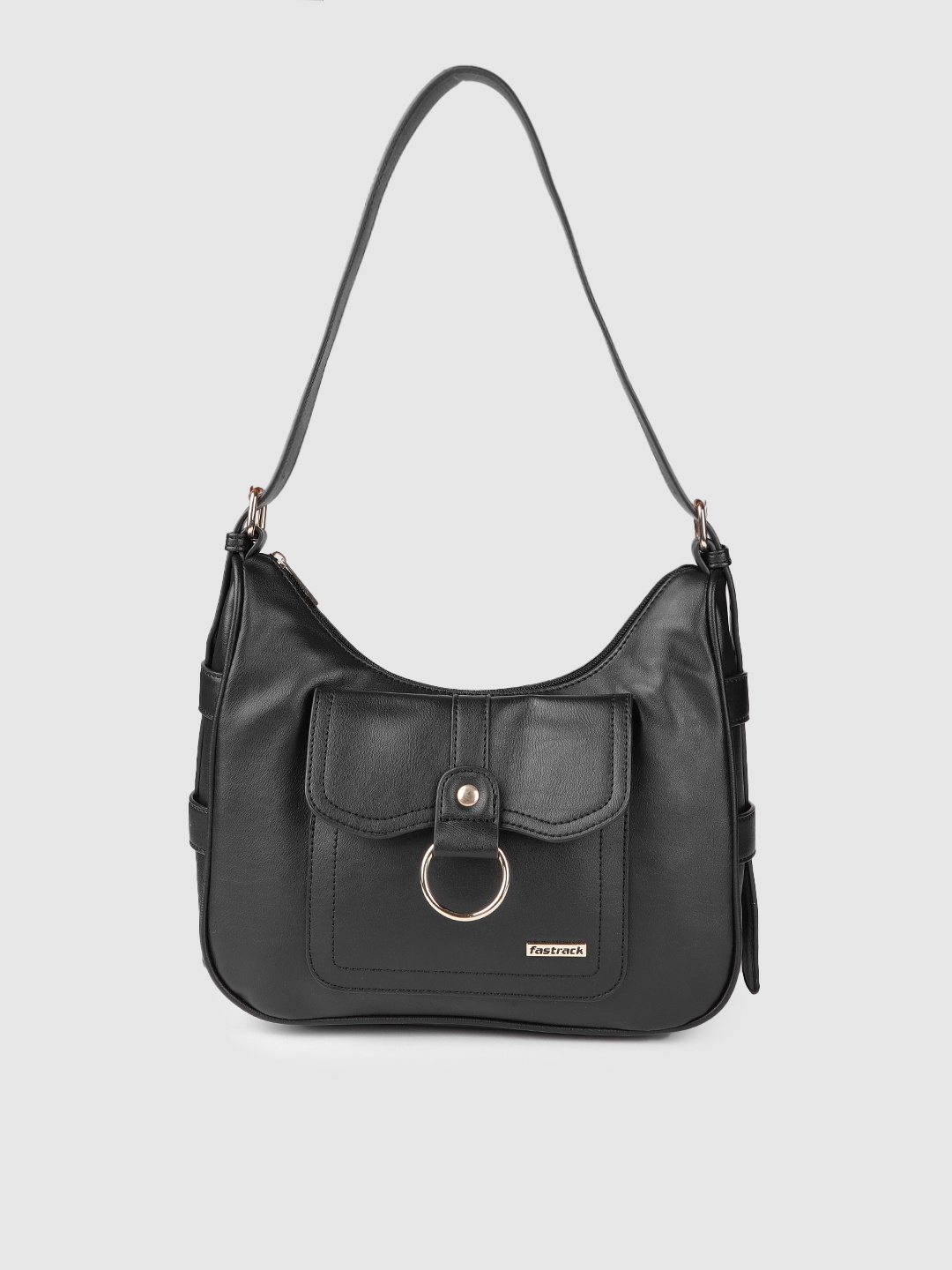 

Fastrack Black Solid Hobo Bag