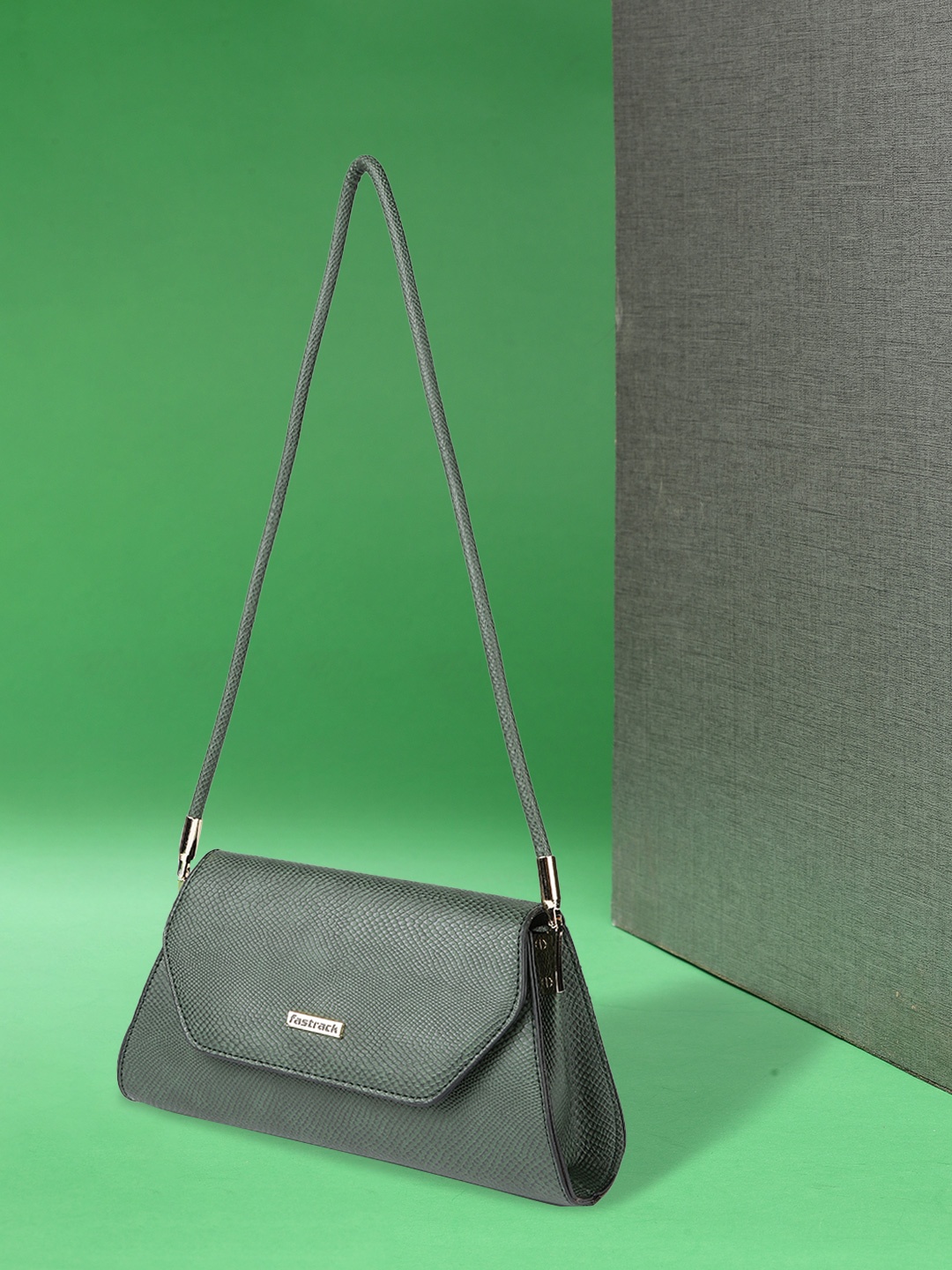 

Fastrack Green Textured Sling Bag