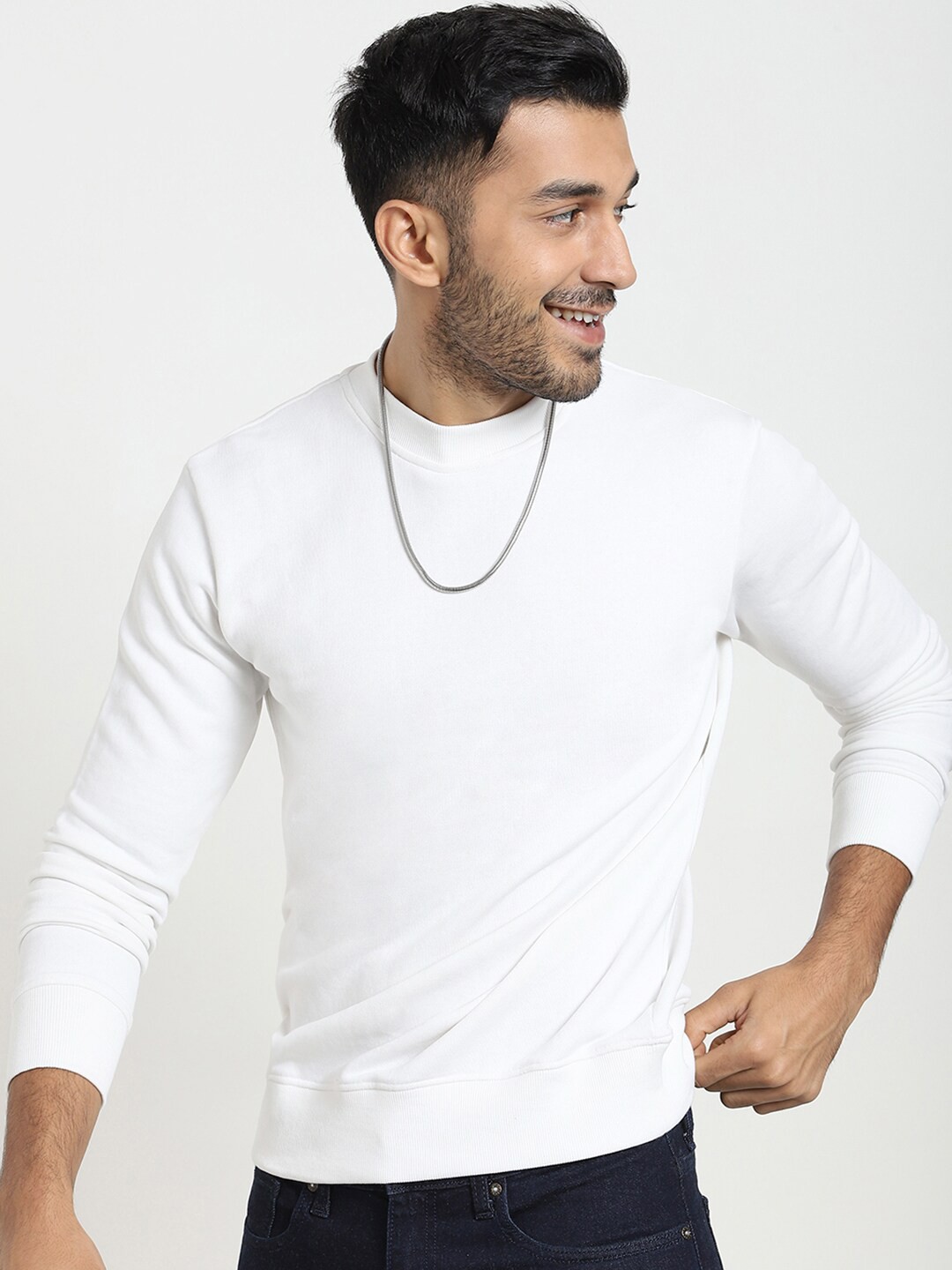 

Bewakoof Men White Sweatshirt
