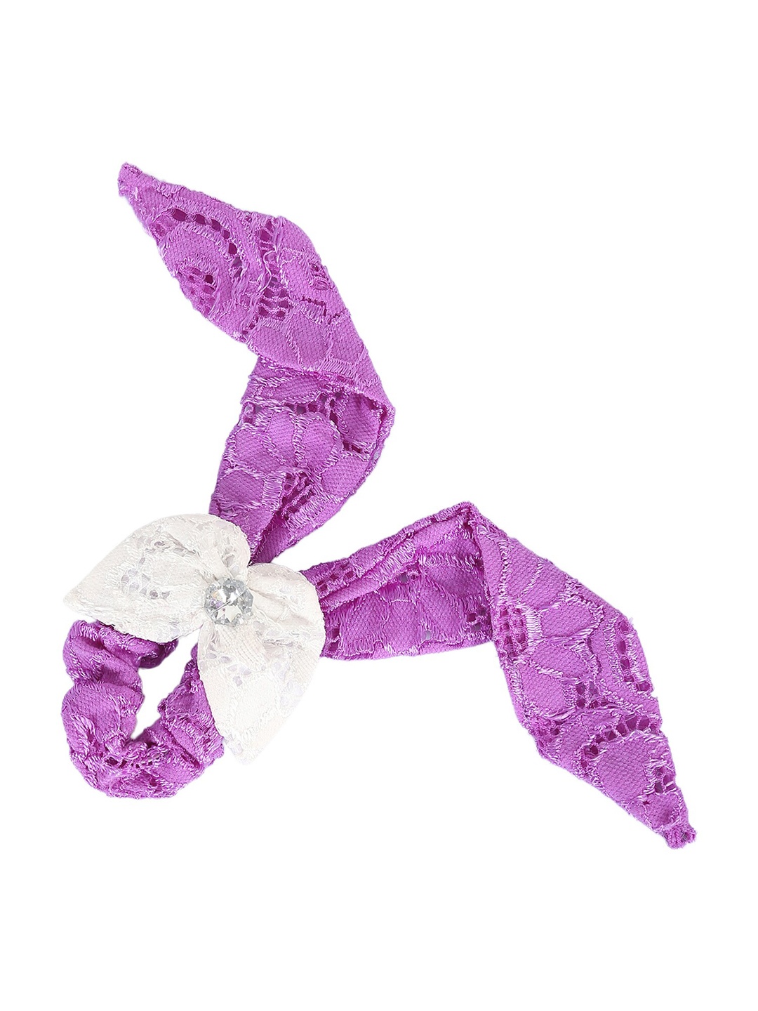 

Samsara Couture Girls Lavender & White Lace Hairband