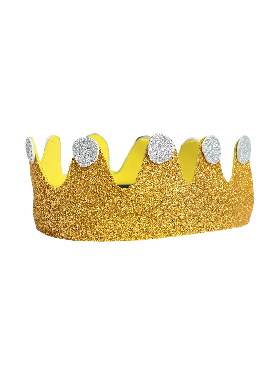 

Samsara Couture Girls Yellow & Silver-Toned Hairband