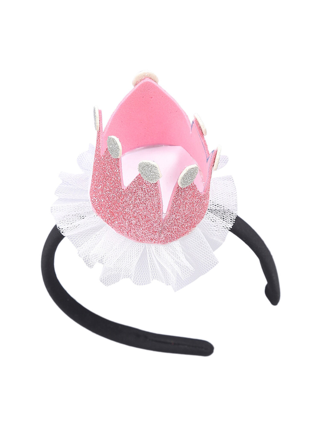 

Samsara Couture Girls Black & Pink Velvet Hairband