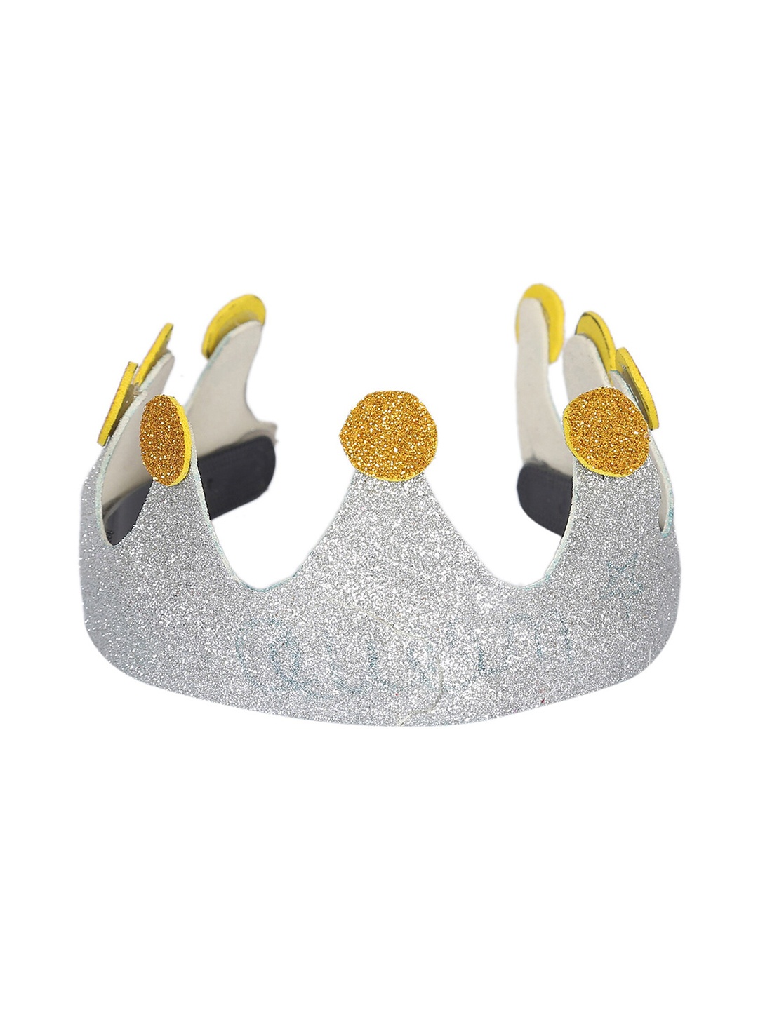 

Samsara Couture Girls Silver-Toned & Yellow Velvet Hairband