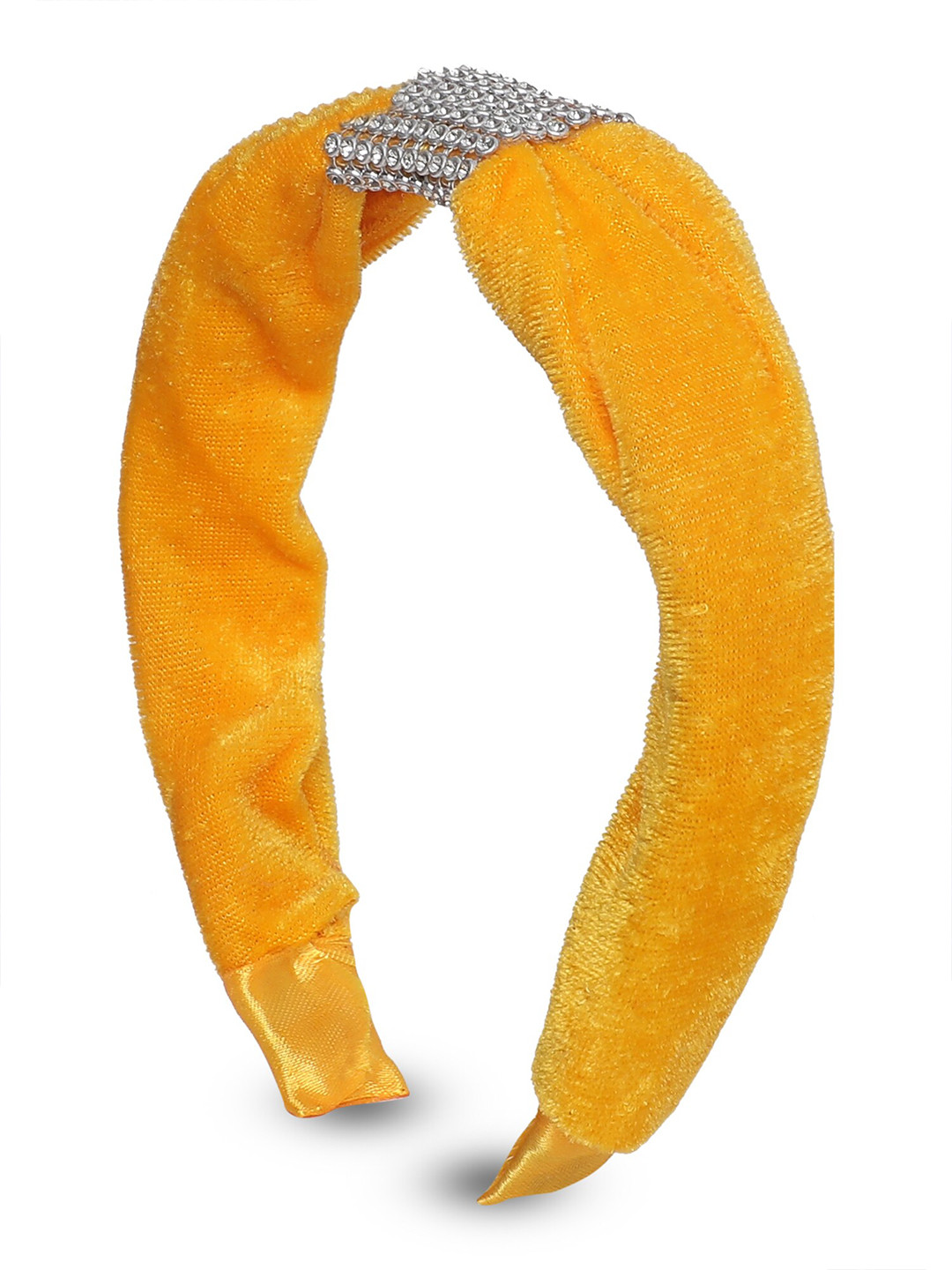 

Samsara Couture Girls Yellow & Silver Hairband