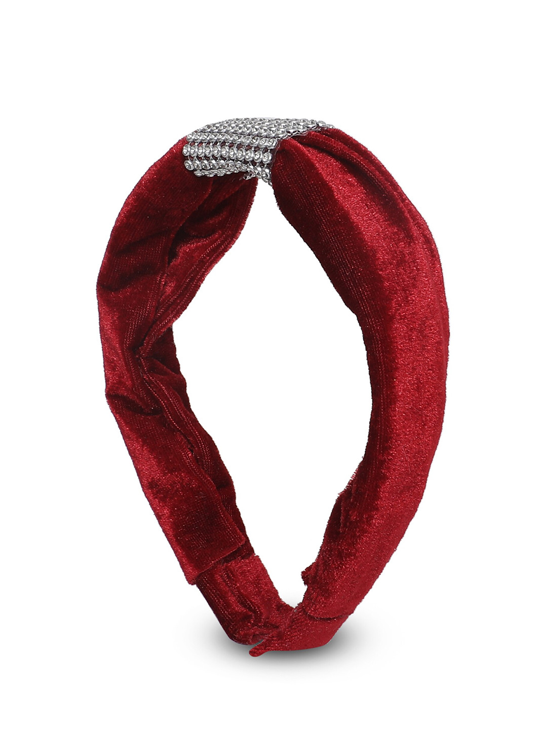 

Samsara Couture Girls Maroon Velvet Hairband