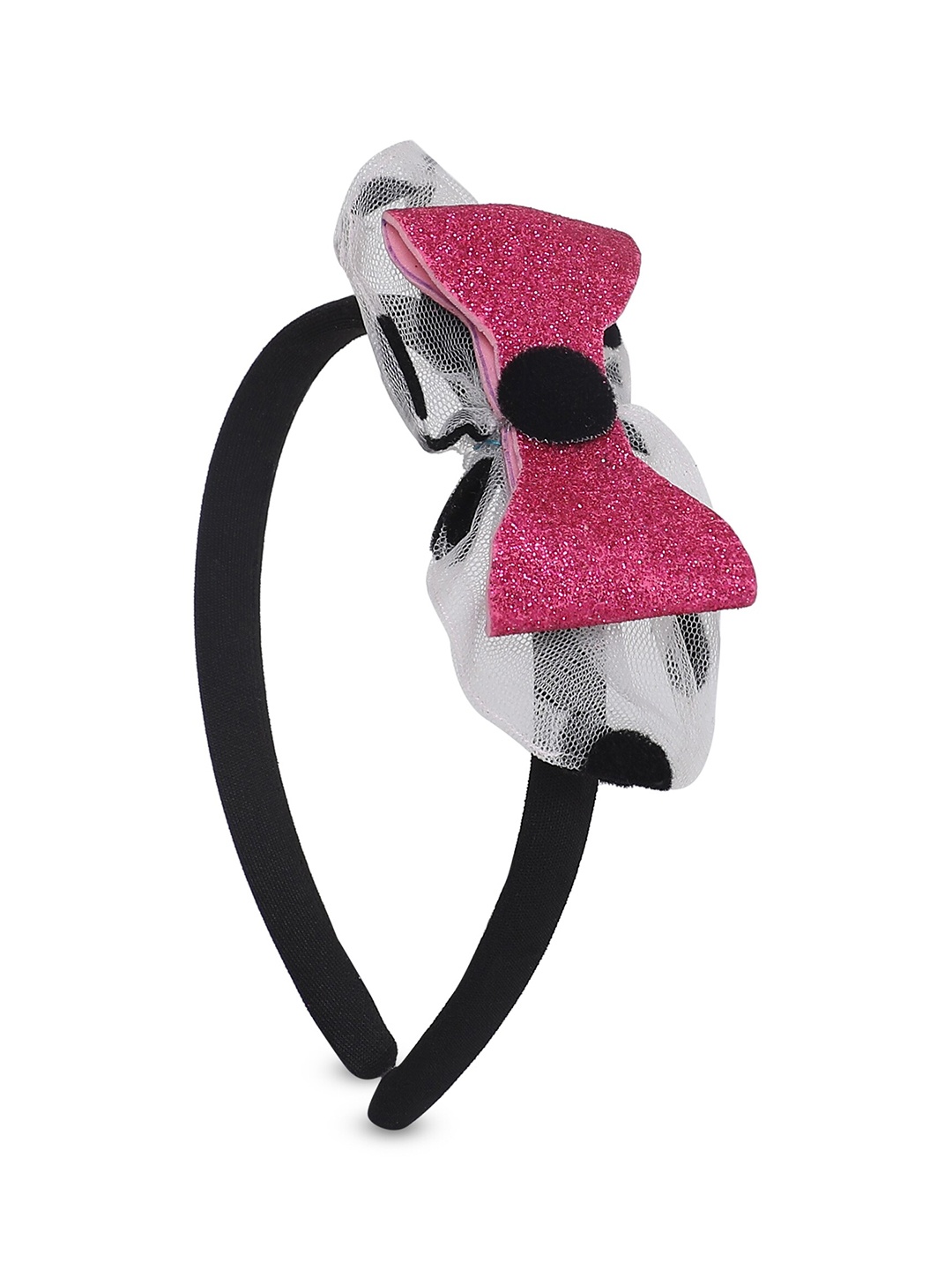 

Samsara Couture Girls Silver-Toned & Black Hairband