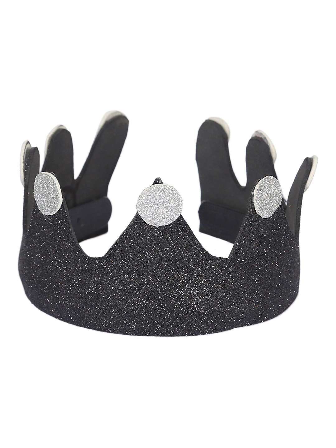 

Samsara Couture Girls Black & Silver-Toned Hairband