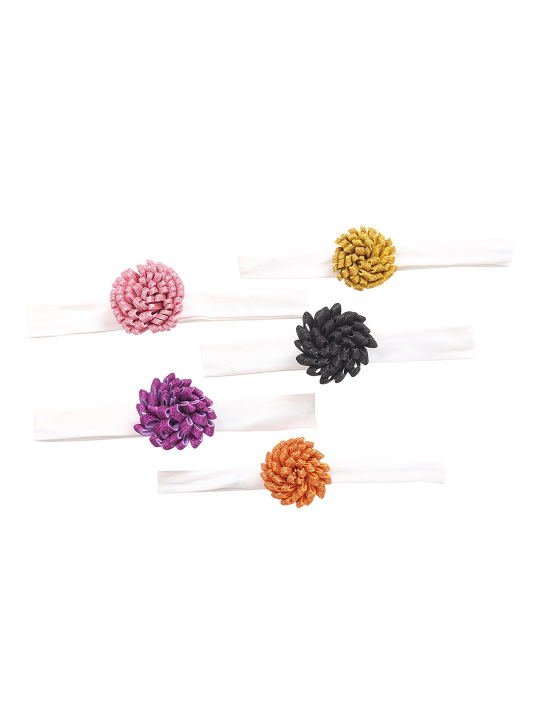

Samsara Couture Girls Pack Of 5 Multicolor Embellished Hairband, Multi
