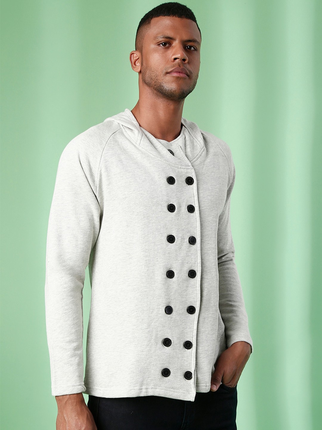

Campus Sutra Men Cream-Coloured Lightweight Tailored Jacket