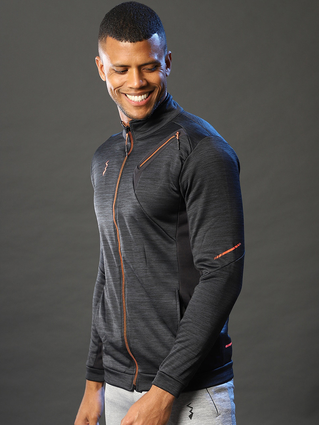 

Campus Sutra Men Black Striped Lightweight Sporty Jacket