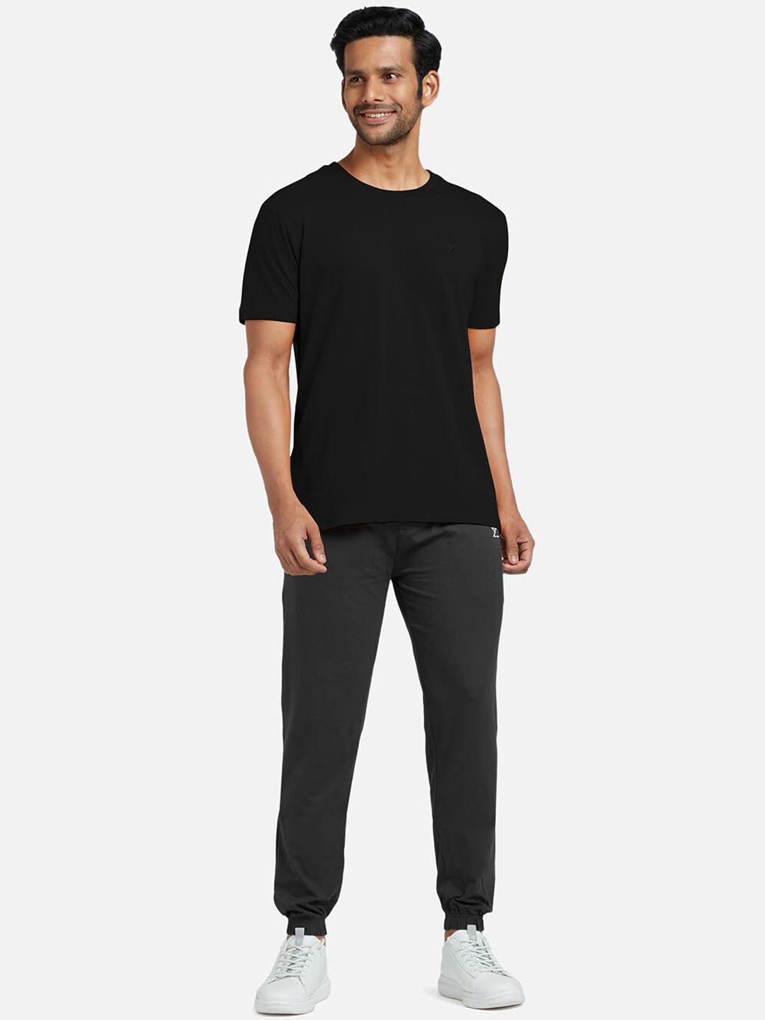 

XYXX Men Black & Grey Pure cotton Night suit