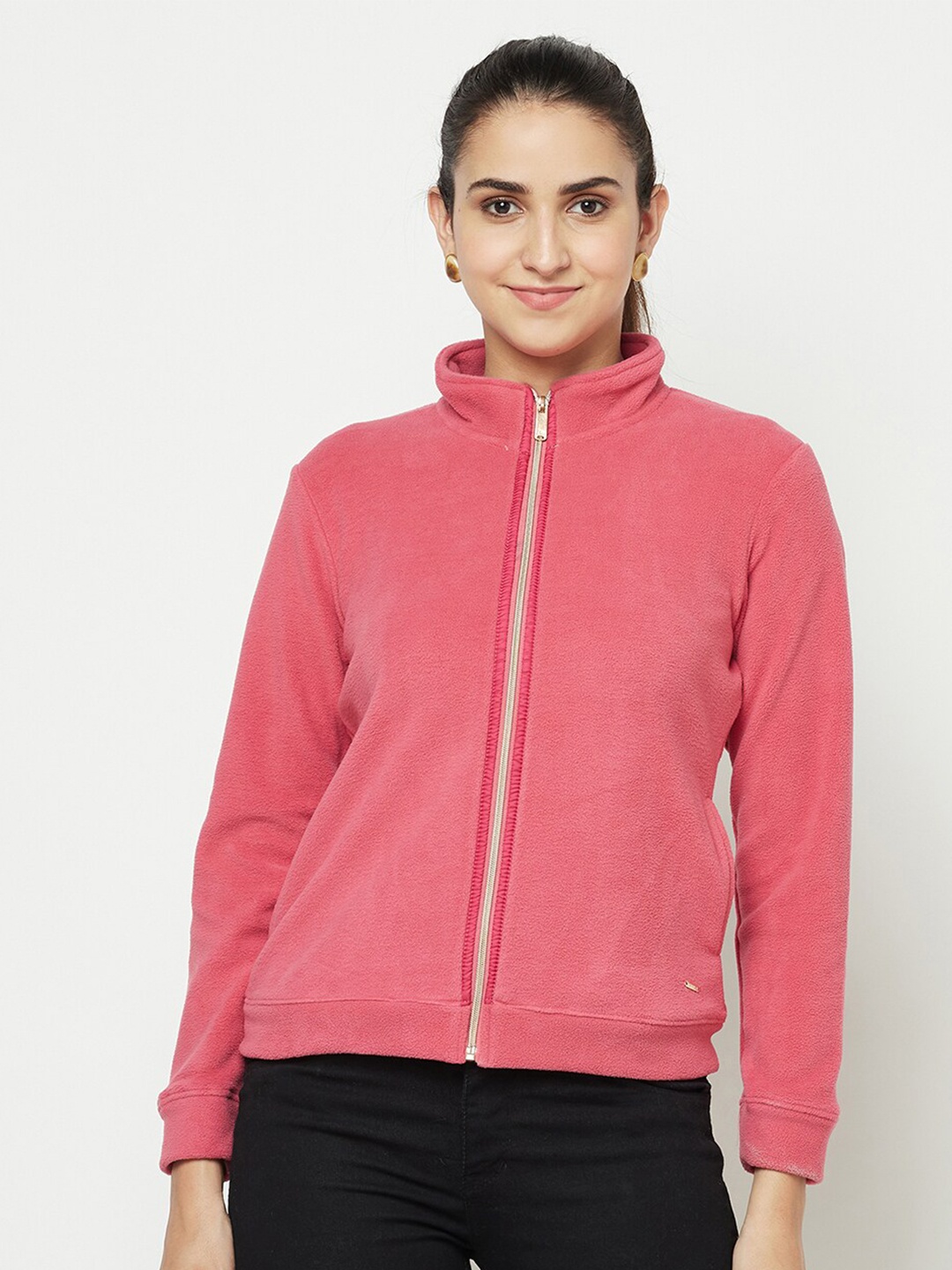 

METTLE Women Coral Pink Sweatshirt