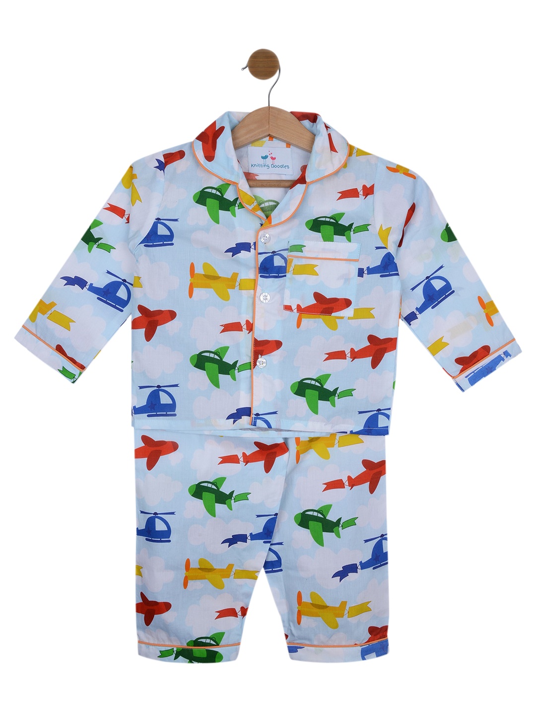 

Knitting Doodles Unisex Kids Blue