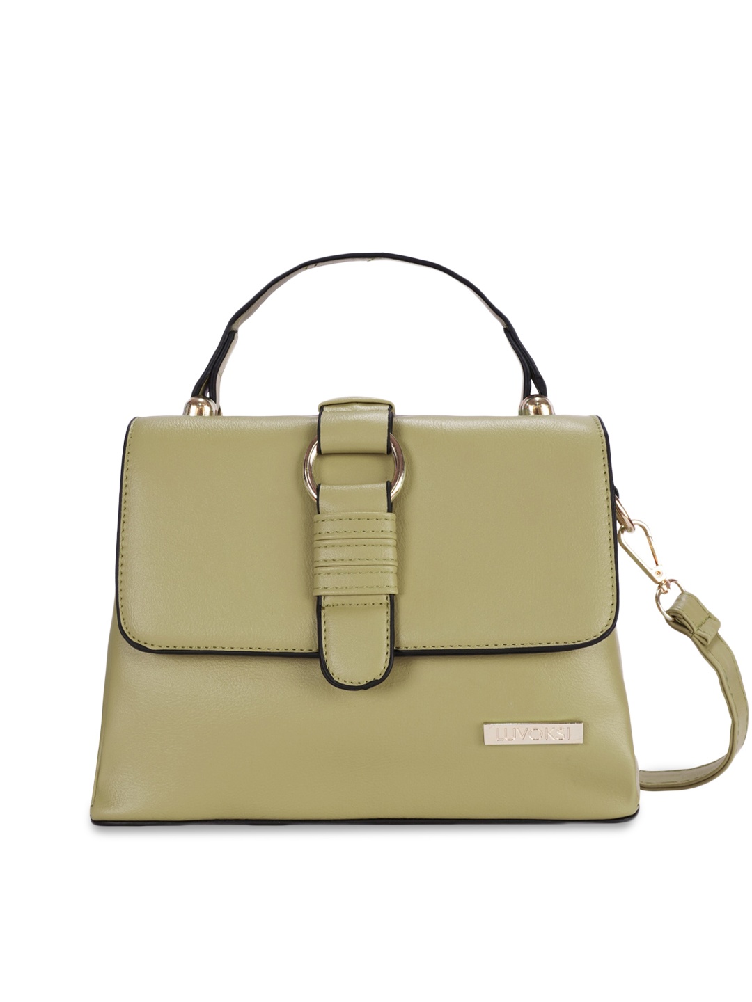 

Luvoksi Women Olive Green PU Structured Satchel