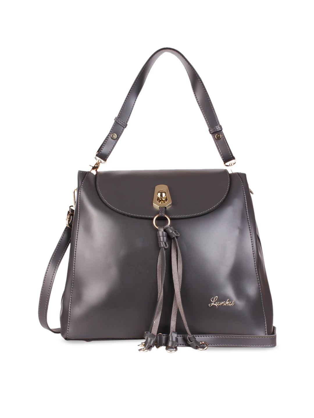 

Luvoksi Grey PU Structured Shoulder Bag