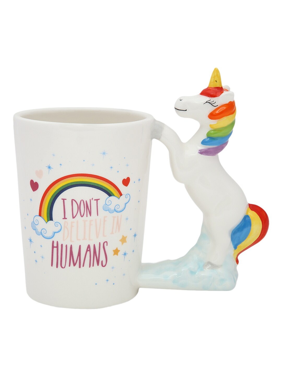 

BonZeaL White & Yellow Hand Painted Solid Ceramic Glossy Cups and Mugs