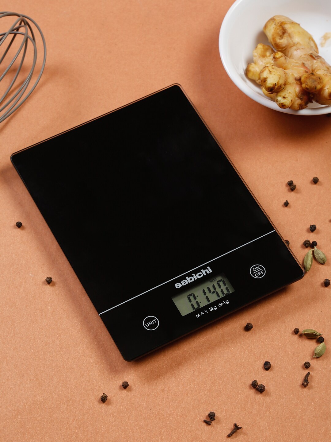 

Sabichi Black Solid Digital Kitchen Scale