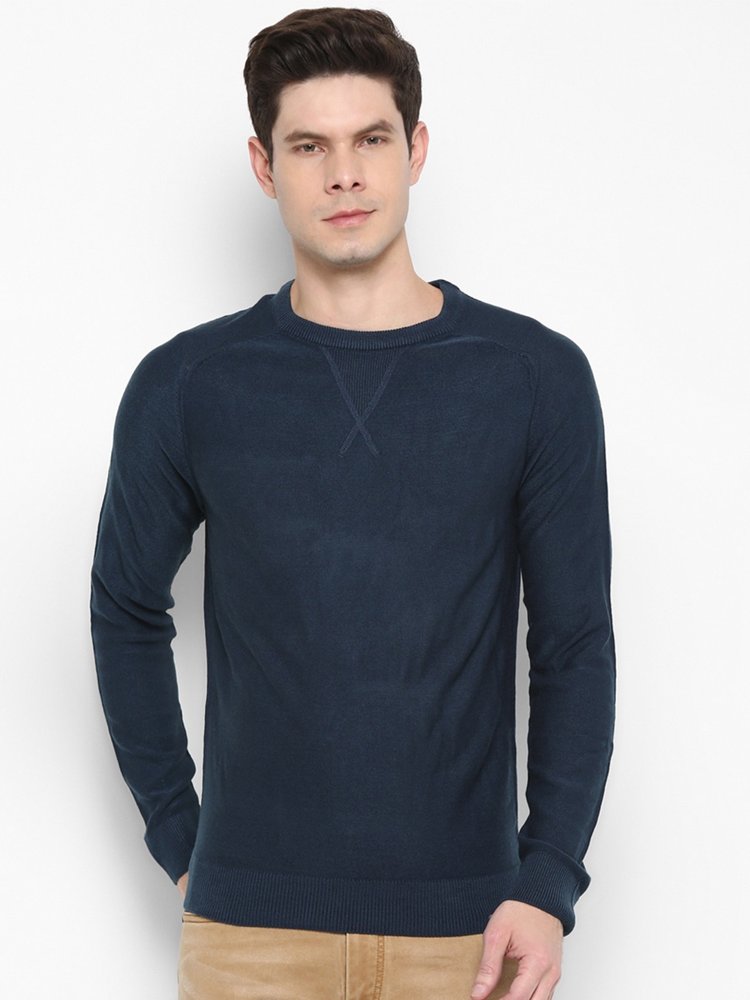 

Red Chief Men Navy Blue Pullover