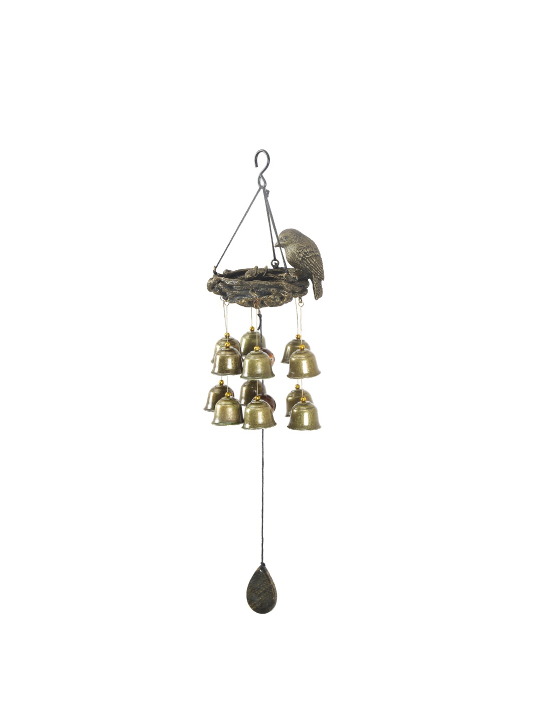 

Athome by Nilkamal Gun Metal-Toned and Gold-Toned Windchime, Metallic