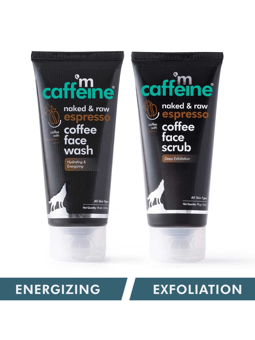 

MCaffeine Espresso Face Wash & Face Scrub Combo for Deep Exfoliation, Brown