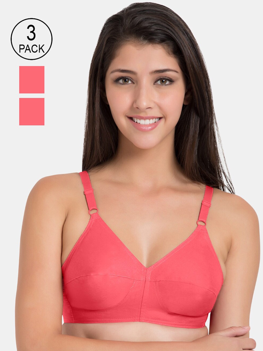

Souminie Pack of 3 Coral Everyday Bras