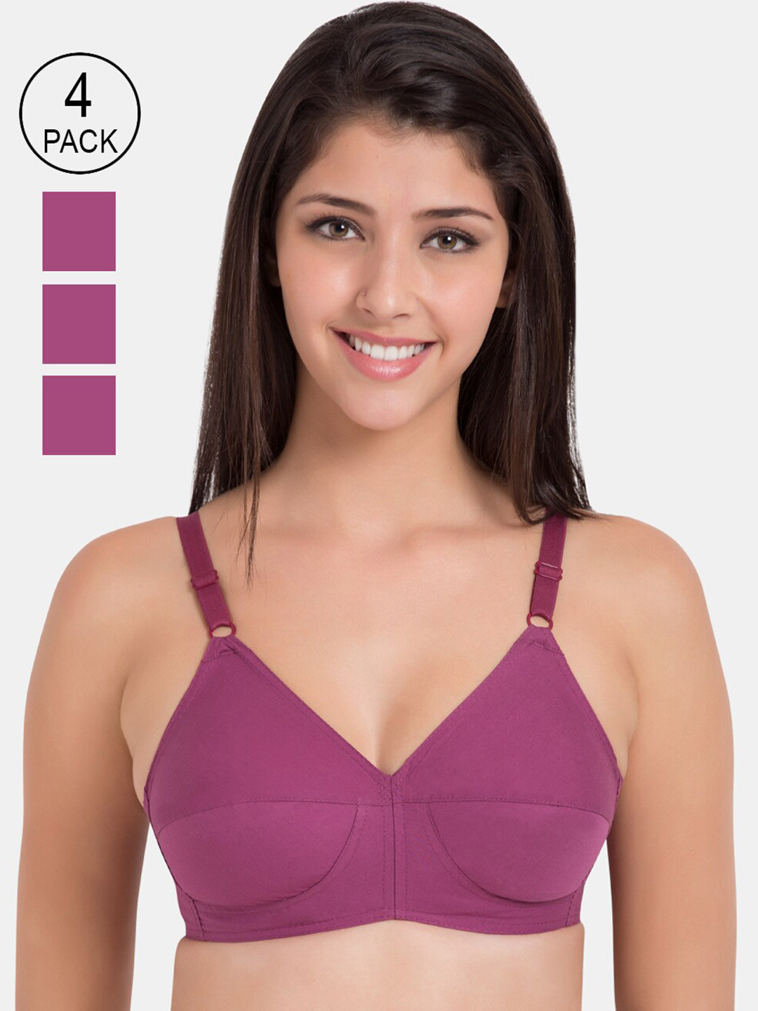 

Souminie Pack-4 Magenta Everyday Bra