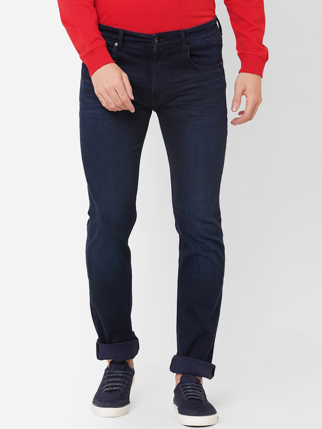 

Pepe Jeans Men Black Slim Fit Mid Waist Jeans