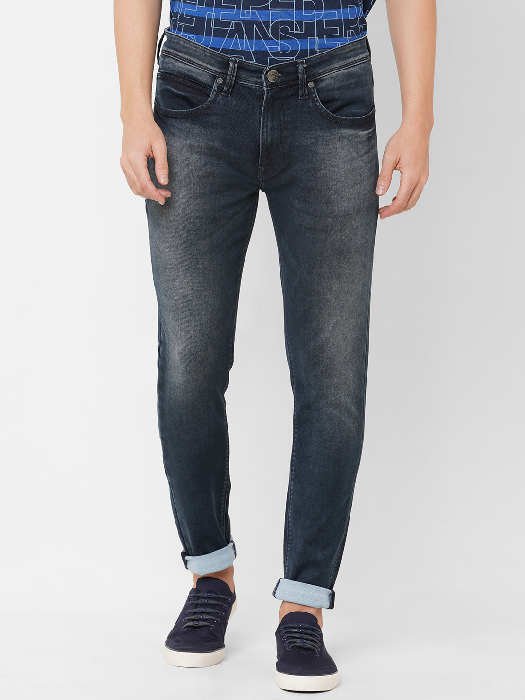 

Pepe Jeans Men Heavy Fade Stretchable Jeans, Navy blue