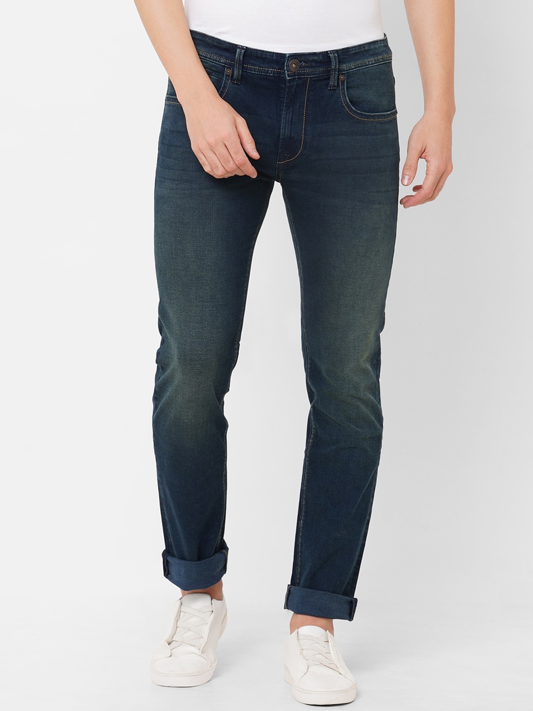 

Pepe Jeans Men Light Fade Stretchable Jeans, Navy blue